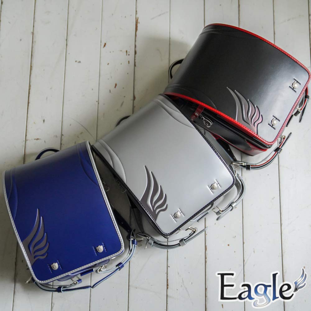 School Backpack for Fits A4 Flat Type Made In Eagle Hawk Clarino L'avenir Fit-chan Boys, Silver, Stylish, Files, e-QBU 6, One-Touch Lock, Japan,