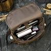 Crazy Horse Leather Men'S Backpack Leather Travel Bag Student School Bag Large Capacity First Layer Cowhide Backpack