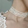 Vintage Temperament Schwarz Weiß Spitze Choker Floral Stickerei Kragen Halskette für Frauen Hochzeit Party Tägliche Kleidung Schmuck Geschenke