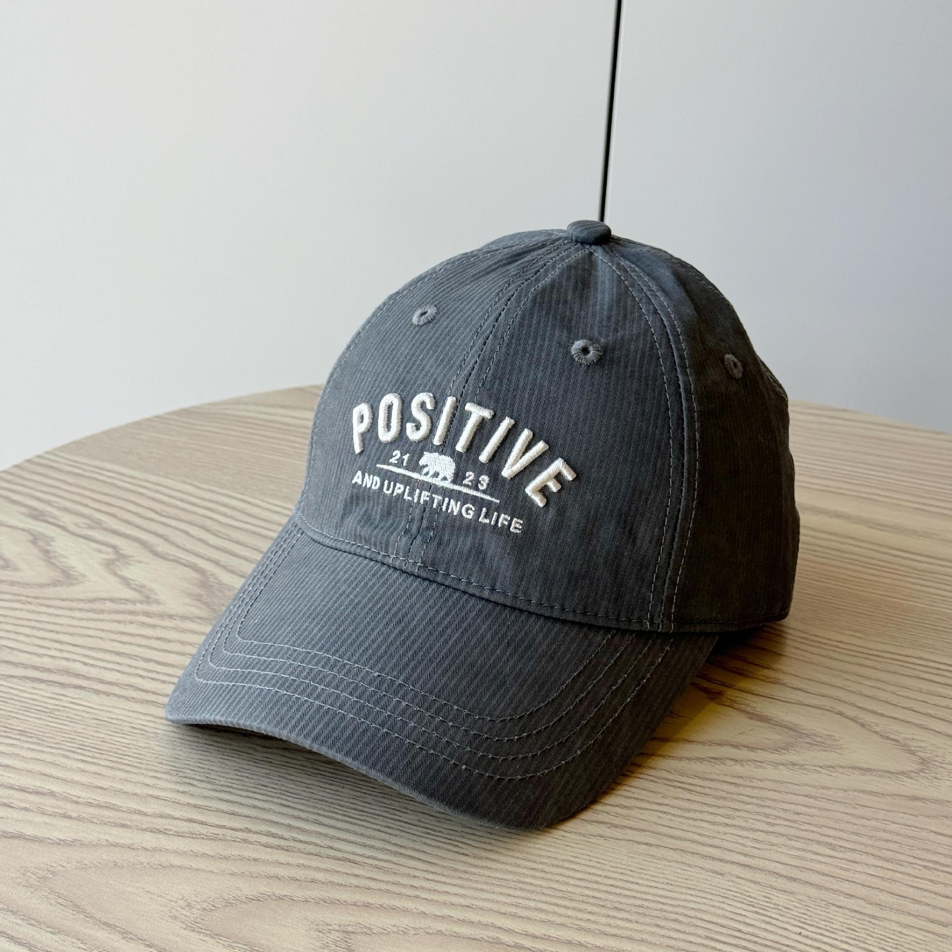 

New Spring/Summer Versatile Soft-Top Baseball Cap for Women, American Style Embroidered Letter Duckbill Hat, Men s Face-Slimming Sun Hat, Trendy Adult54-60Adjustable темно-серого