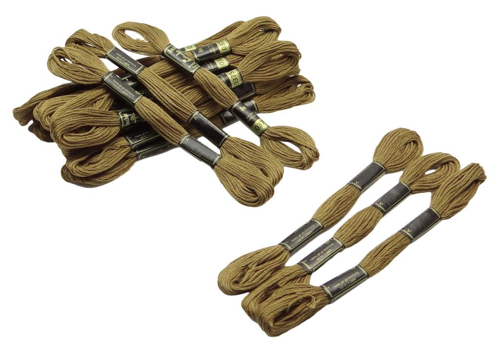 IBA Indianbeautifulart 25 darabos horgony kötő matt olívazöld pamutfonál fonal hímzés készlet