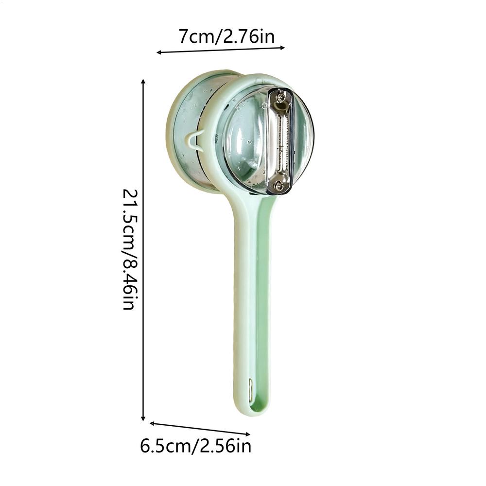 1PC Peeler With Storage Box Fruit And Vegetable Peeler Double-sided Stainless Steel Multi-functional Peeler Gadget Kitchen синий