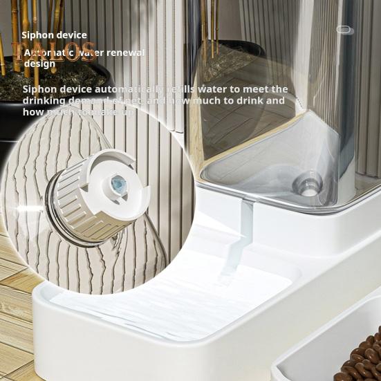 Automatic Pet Feeder Large Capacity 3.3L Pet Water Fountain 1.3kg Dog Food Feeding Bowl Plastic Pet Water Food Dispenser for Cats Dogs