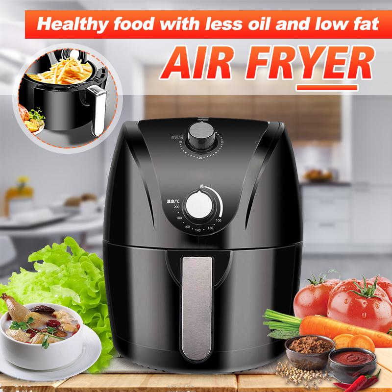 Large Capacity Electric Deep Airfryer 1400W Multifunction Air Fryer Chicken Oil Free Air Fryer Health Fryer Pizza Cooker 4.6L