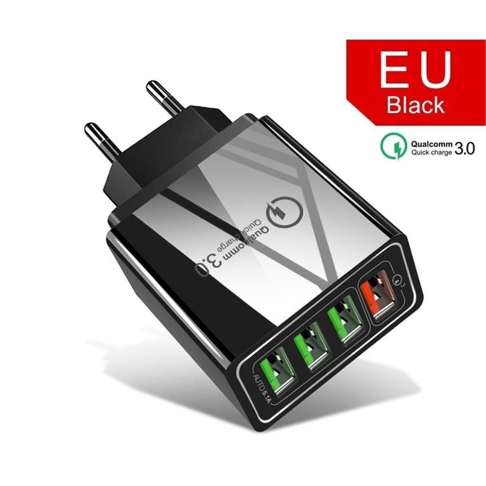 Cellphone Charger with 4 USB port Fast Charging for iPhone Samsung Xiaomi Huawei Smartphone Travel Power Adaptor