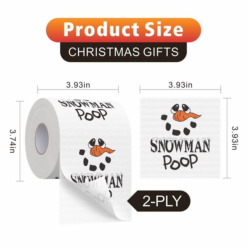 1/5Rolls Christmas Toilet Paper Santa Claus Elk Holiday Designs Toilet Paper Christmas Decoration Xmas New Year Supplies Navidad