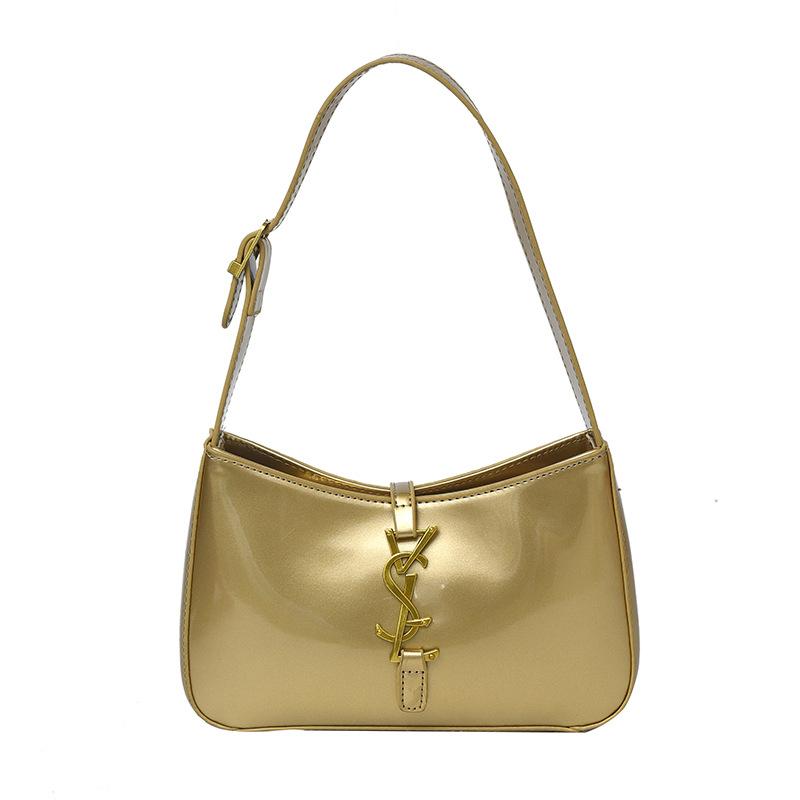 Sac d'aisselle en cuir ciré à l'huile de style luxe Mini sac carré à bandoulière Matériau PU minimaliste Le choix parfait pour les tenues de tous les jours