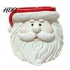 Durable Resin Planter Cute Santa Claus Flowerpot Decorative Christmas Desktop Creative Craft Planter Hand Painted Container for Indoor Home