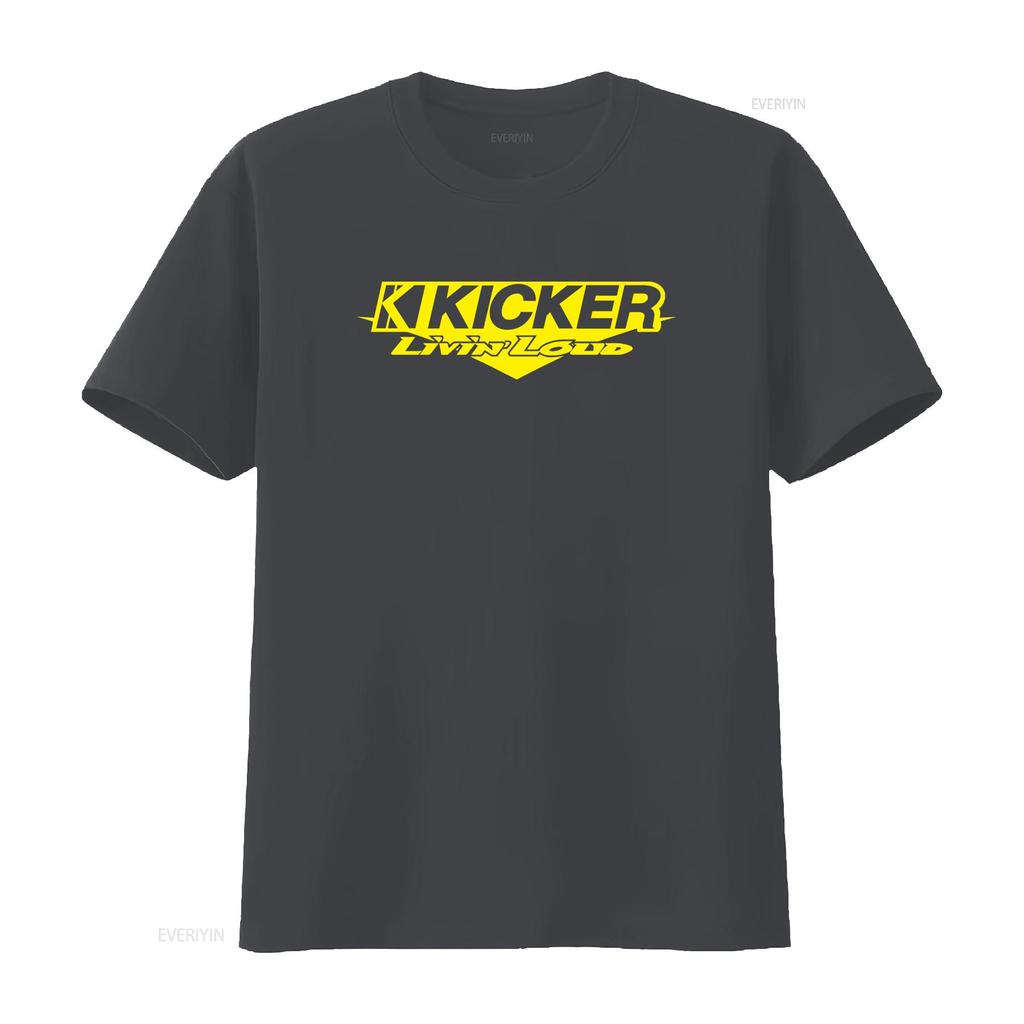 Kicker Livin Loud Audio Logo T shirt Perfect for Car Enthusiasts Features Speakers Amplifiers Subwoofers Design vintage Washed
