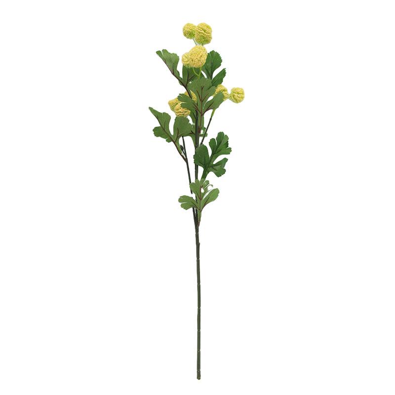 Baihuabang 12 Dandelion and Chrysanthemum Artificial Table Tennis Flower Ornaments with Golden Ball Decor.