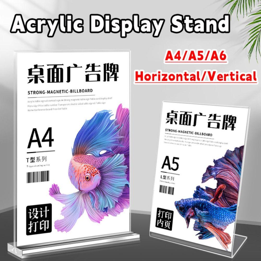 A4/A5/A6 Menu Stand Holder Double Side Clear Ad Frame High Quality Photo Holder  Hotel