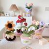 Potted Plant Plush Toy Sunflower Lily of The Valley Mushroom Stuffed Doll Cute Simulation Flower Plushie Room Decor Holiday Gift
