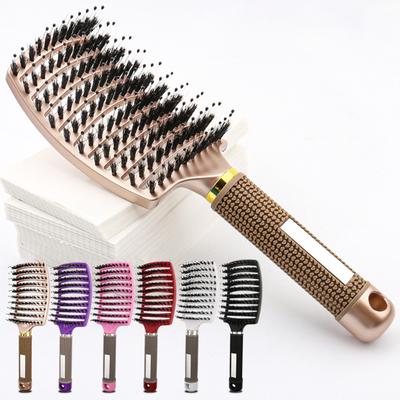 Boy Girl Curved Comb Bristle Massage Comb Curly Hair Styling Hairgrooming Comb Baby Adult Hair Brush Hairdressing Accessories