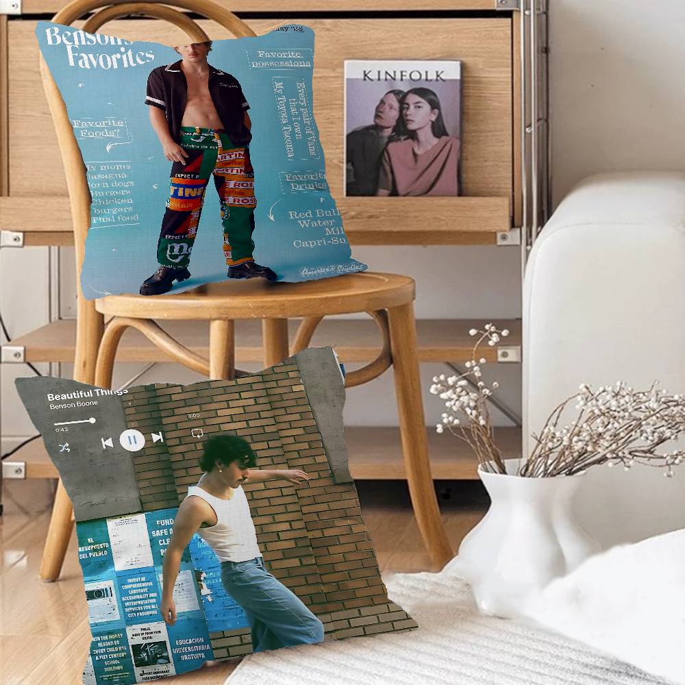 Popular Singer Benson Boone Maple Design Cushion Cover Happy Autumn Harvest Decor Holiday Decorati Pillow Cover