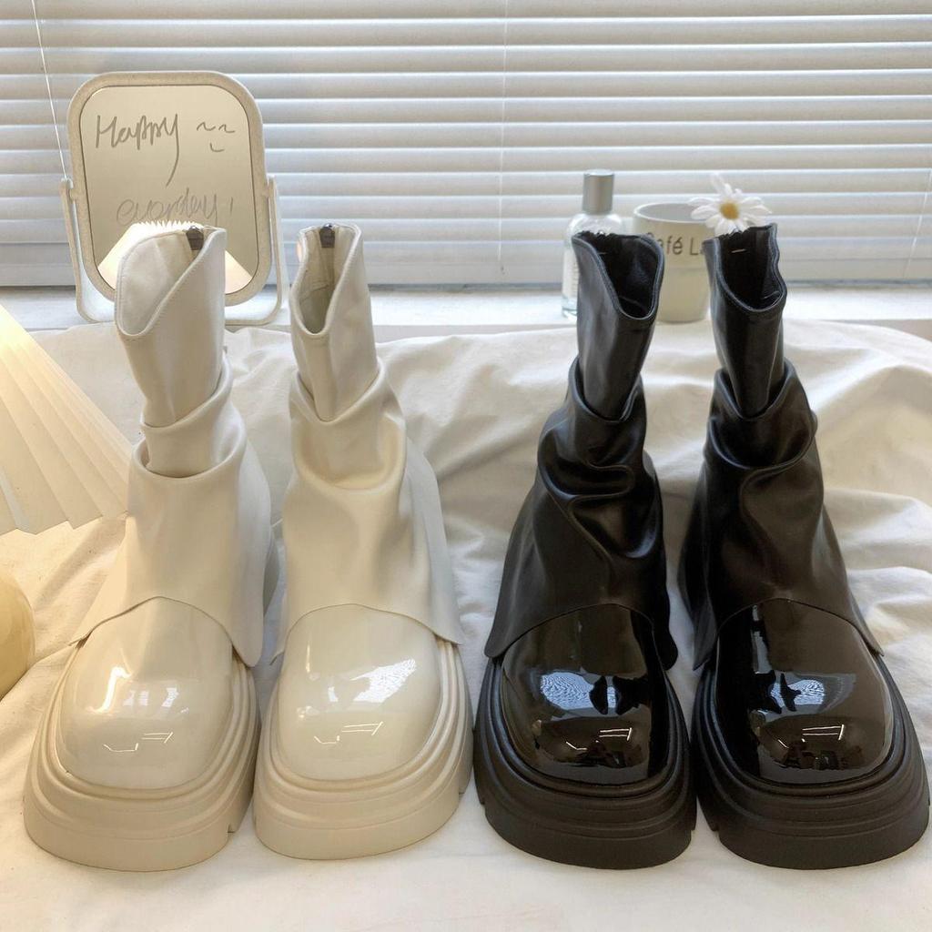 Sense Damen Plateau Stiefeletten mit dicker Sohle, höhenverstärkender Retro Martin Stil für den Herbst