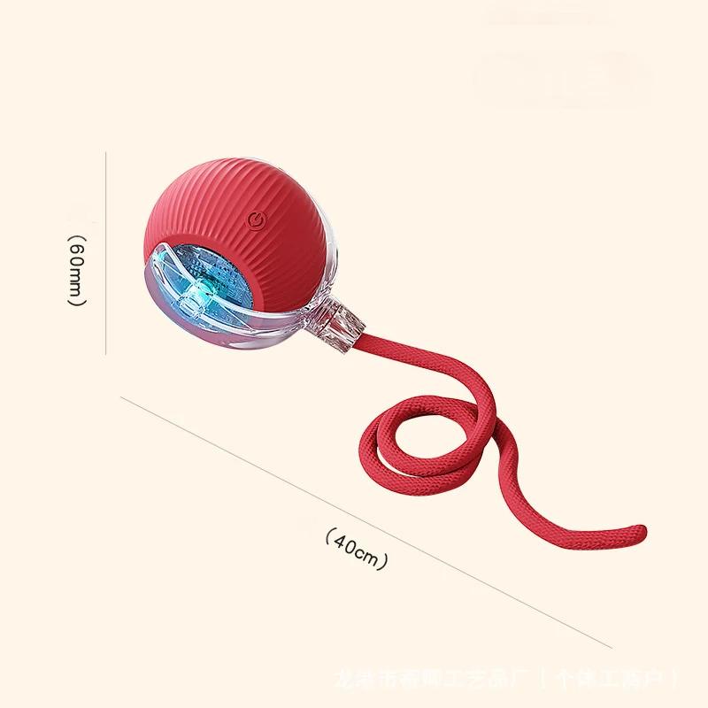 

Cat Interactive Ball Toys Automatic Rolling Ball For Kitten Rechargeable Smart Pet Electric Toys With Teaser Sensor Cat Ball Toy червоний