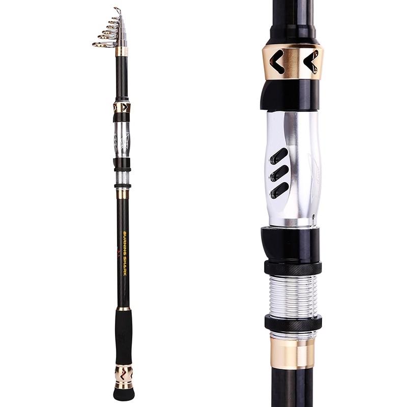 Teleskopspö fiskespö 99 % kolfiber 1,8M-3,6M metall Utomhussport Havsfiske resspön