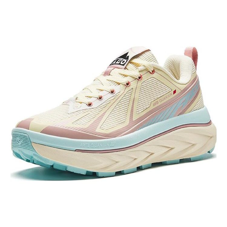 Anta Champion Series Ago Waterproof Low-Top Running Shoes Women Sneaker White Pink 922416606A-3