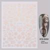 3D Nail Art Sticker Christmas Sticker Nail Rose Gold Glitter Snowflake Applique Nail Manicure Winter