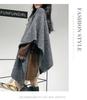 High-End Wool Knit Cape: Cozy Autumn/Winter Solid Color Shawl Coat