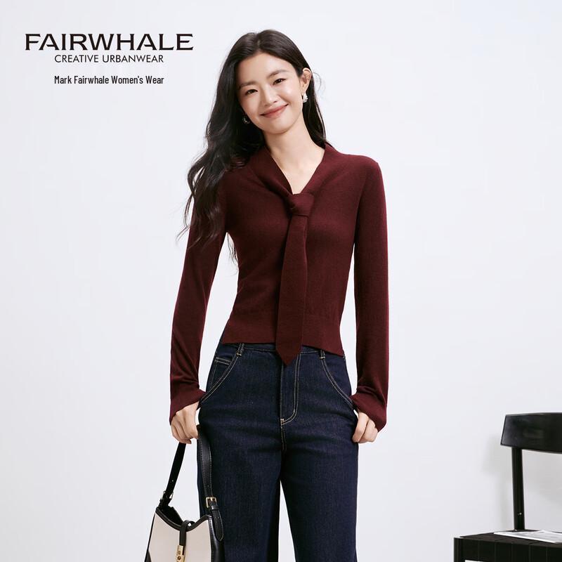 

Mark Fairwhale Women s Scarf Collar Pullover Knit Sweater S