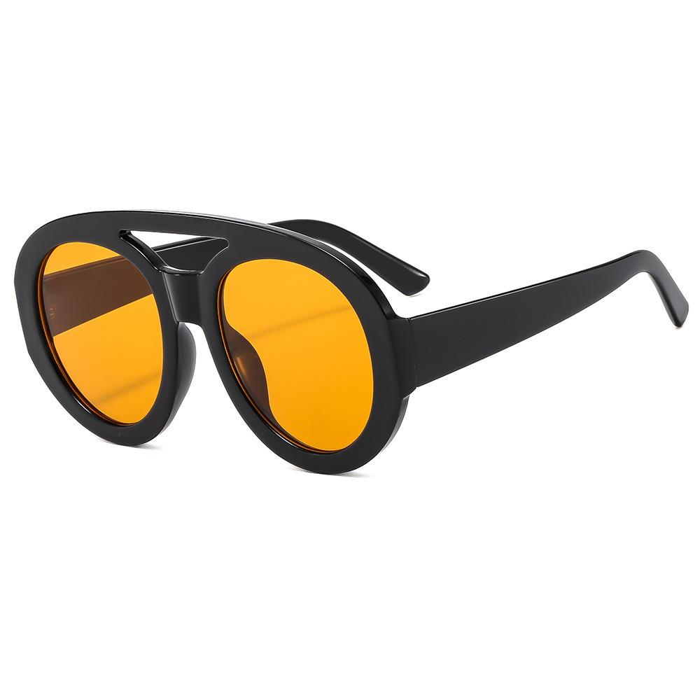 

Ретро Двойная перекладина Большая оправа Жаба Зеркало Мода Женские Летние Солнцезащитные очки для туризма Мужские Очки Uv400 1PC