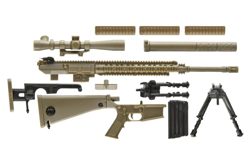 Tomytec Little Armory LA110 M110SASS Type Unpainted Assembly Runner Kit 333548 1/12