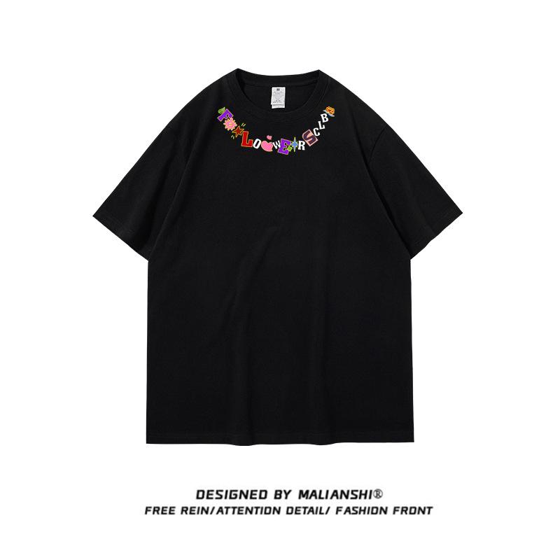 Plus Size Pure Cotton American Design Loose Short-Sleeve T-Shirt for Women (2-300 Lbs)