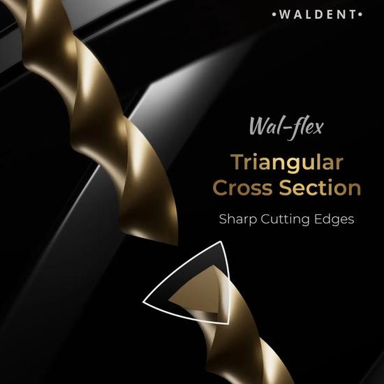 Waldent Wal-flex Gold Rotary Files 21mm