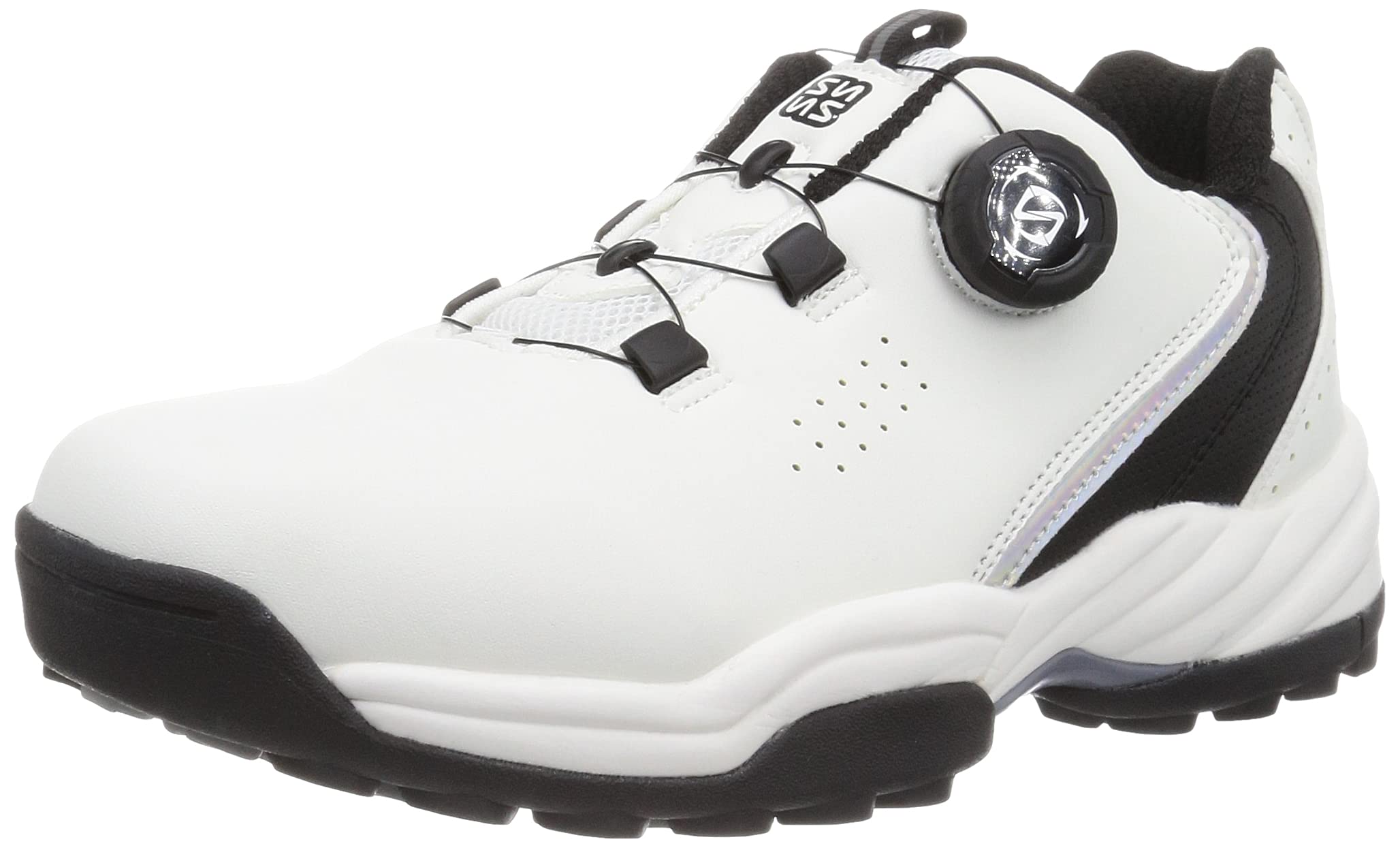 

Four Sense Men s Golf Dial Shoes, Spikeless, Sports Shoes, Trekking Shoes, Hiking Boots, White/Black, Size 27.5cm