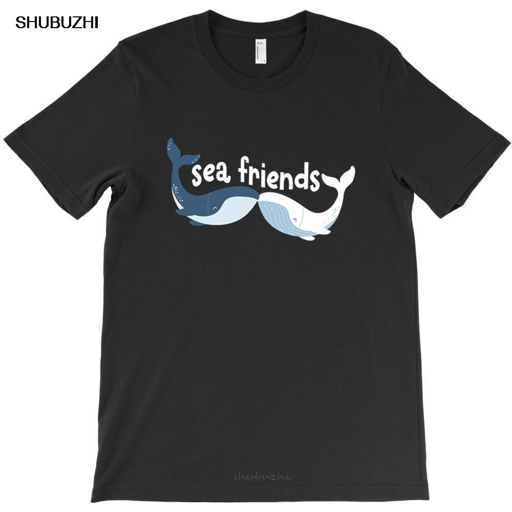 

Sea Friends for Dark TShirt Man Short Sleeved Shirt Natural Born Wild Cheap Sale Mens Fun Shirts Orangic Cotton Casual T Shirts 4XL