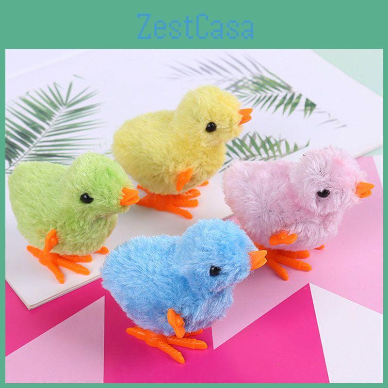 Fluffy Wind-up Chicken Dance Clockwork Plush Kids Toy
