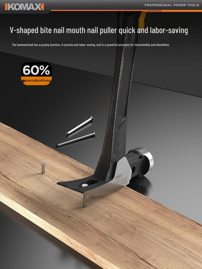 Claw Hammer for Woodworking: One-Piece Iron, Handmade Mini Small Hammer, Special Steel, Perfect for Household Use.