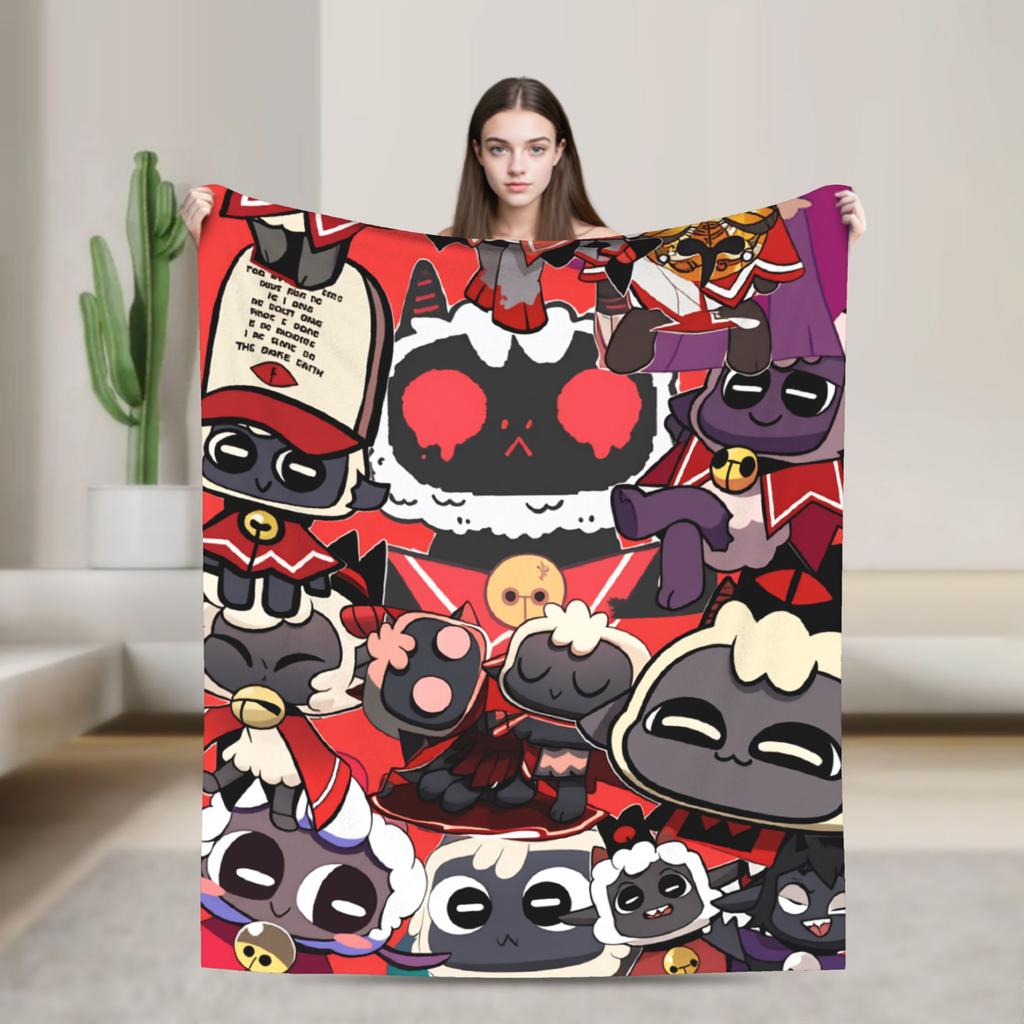Cult of the Lamb Warm Soft Blankets Picnic Plush Throw Blanket Fashion Home Decor Flannel Bedspread Sofa Bed Cover