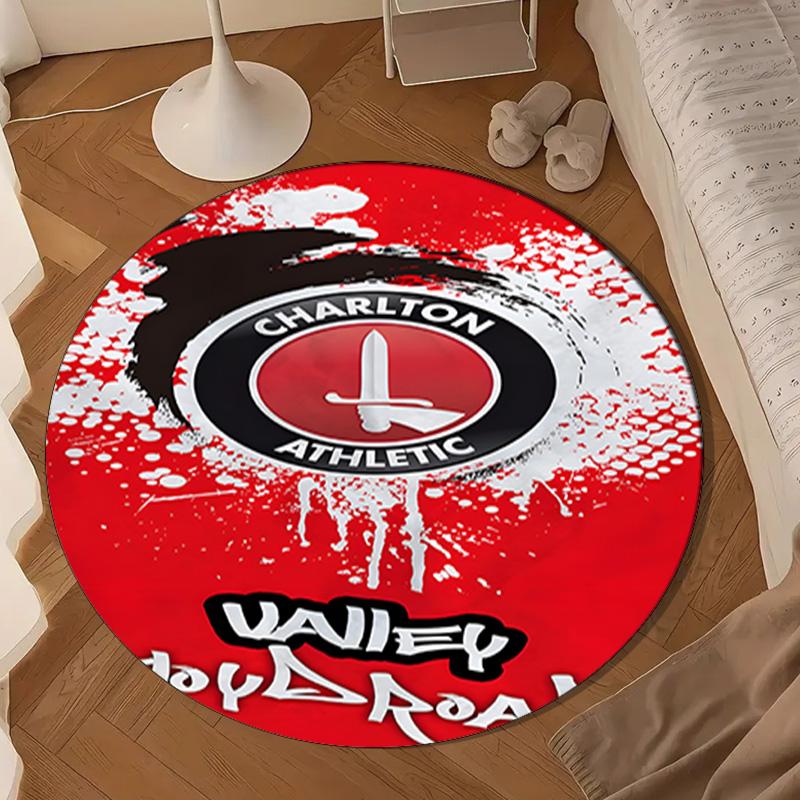 Football Charlton-Athletic Crest Round mat Home Decor, Chair rug For livingroom,Bedroom, doormat home decor Birthday Gift Christmas Gifts