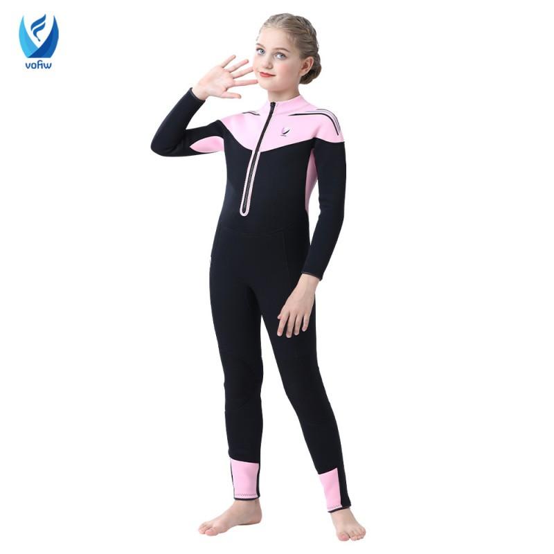 Kids Wetsuit Swimming Diving Warm Waterproof Neoprene Suit Unisex Child Size 4-16 Spring Use