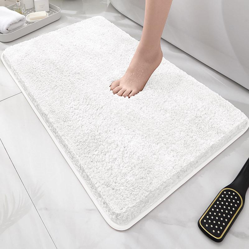 Thickened U-Shaped Non-Slip Absorbent Toilet Mat - Dirt-Resistant Bathroom and Bedside Carpet