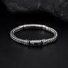 Men's Handmade Hemp Rope Bracelet with Vine Pattern Minimalist Diamond Accent Jewelry for Casual Style