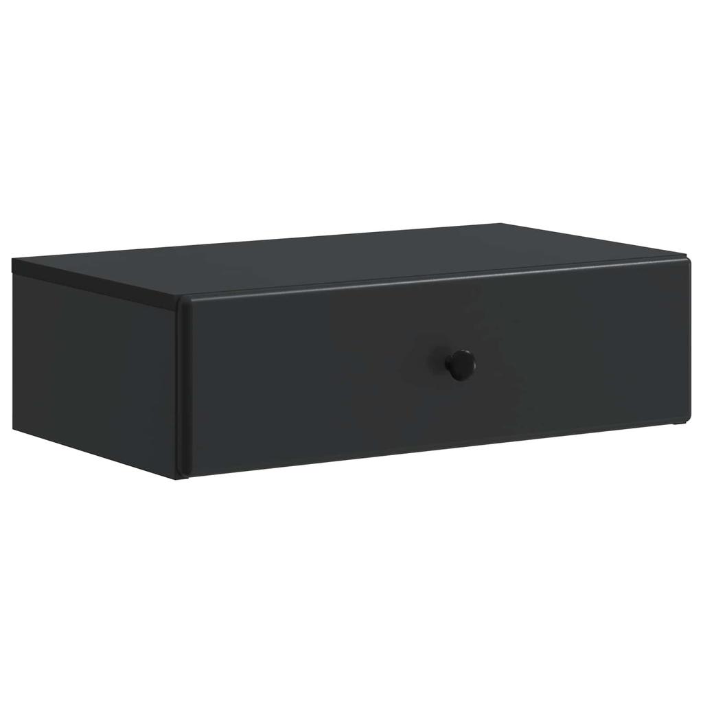 Wall Mounted Side Table Black 59 X 34.5 X 17 Cm
