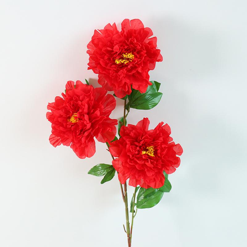 Peony Silk Flower: Large, Single-Head Tabletop/Floor Decoration