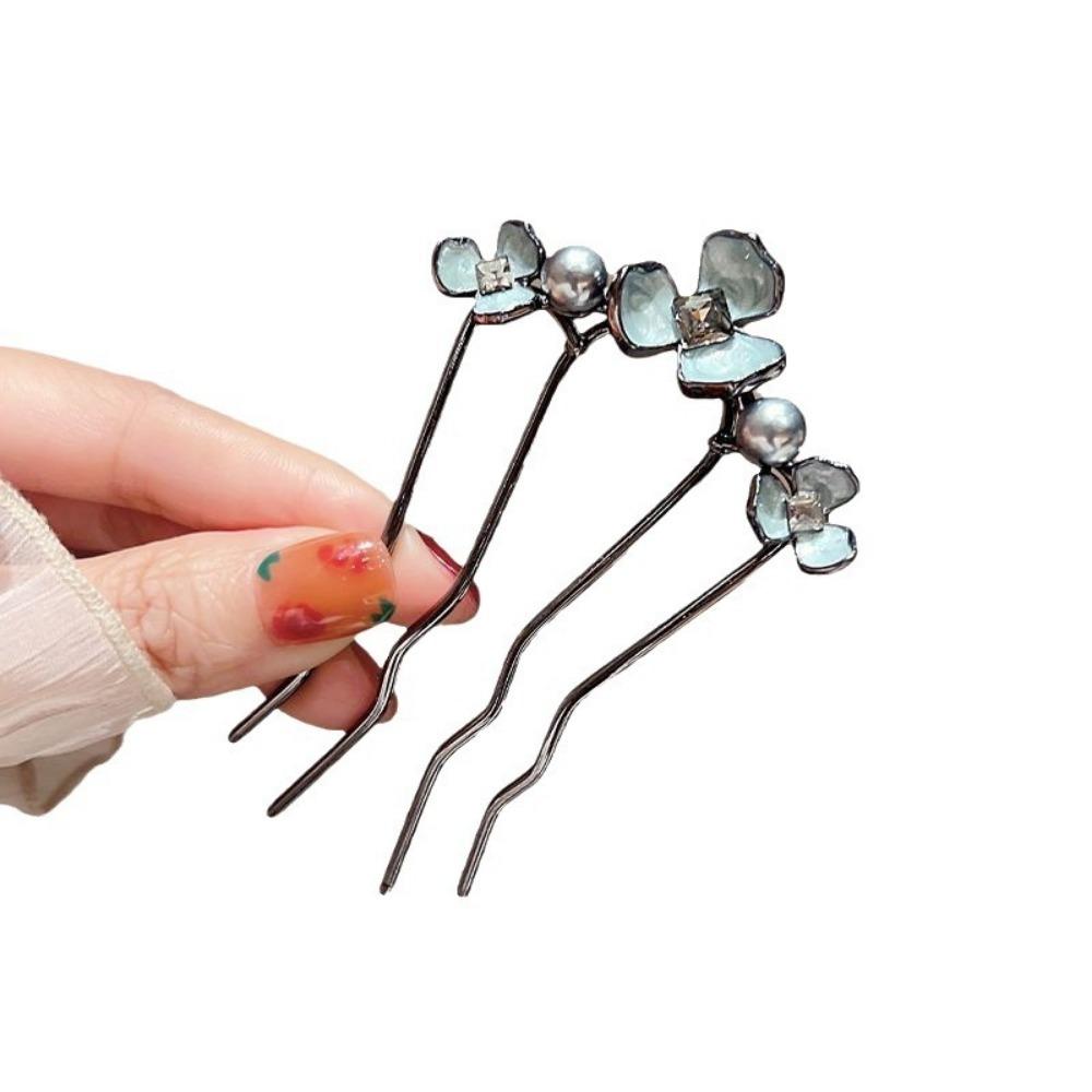 Retro Flower Hairpin Chinese Style Cheongsam Hair Comb for Women Classic Wedding Hair Jewelry Alloy Tiaras Lady Hair Jewelry