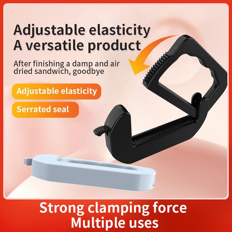 Portable Storage Food Snack Chip Sealer Adjustable Abs Packing Bag Sealer Clips Kitchen Sealing Clamp Tool Kitchens Accessories