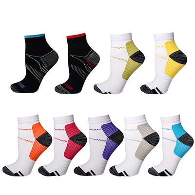 Kompressionssocken Neu Sommer Weiß Plantarfasziitis Kompressionsstrümpfe Lässig Outdoor Sport Drucksocken YS001-152