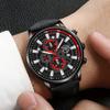 Fashion Men's Casual Quartz Watches Analog PU Leather Calendar Luminous Wrist Watch with