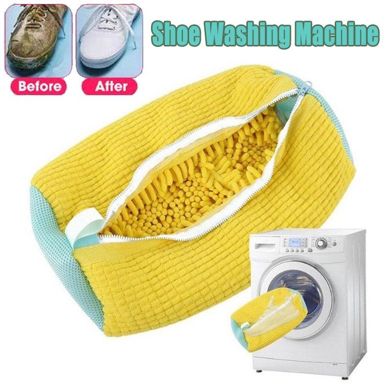 1PC Shoe Washing Bag Reusable Zipper Laundry Bag 360° All-Around Cleaning Sports Shoes Dirt Removal Shoe Cleaning Bag