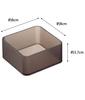 Yamazaki Jitsugyo 3641 Clear Bottom Stackable Drawer Organizing Storage Case S Set of 2 Black Approx. W8 x D8 x H3.7cm Tower Cutlery Storage Desk