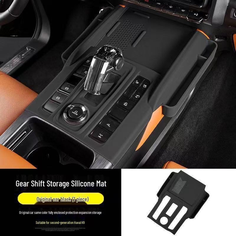 Silicone Wireless Charging Pad & Seat Storage Box for Haval H9 (2nd Gen, 24-Model) Center Console Gear Shift