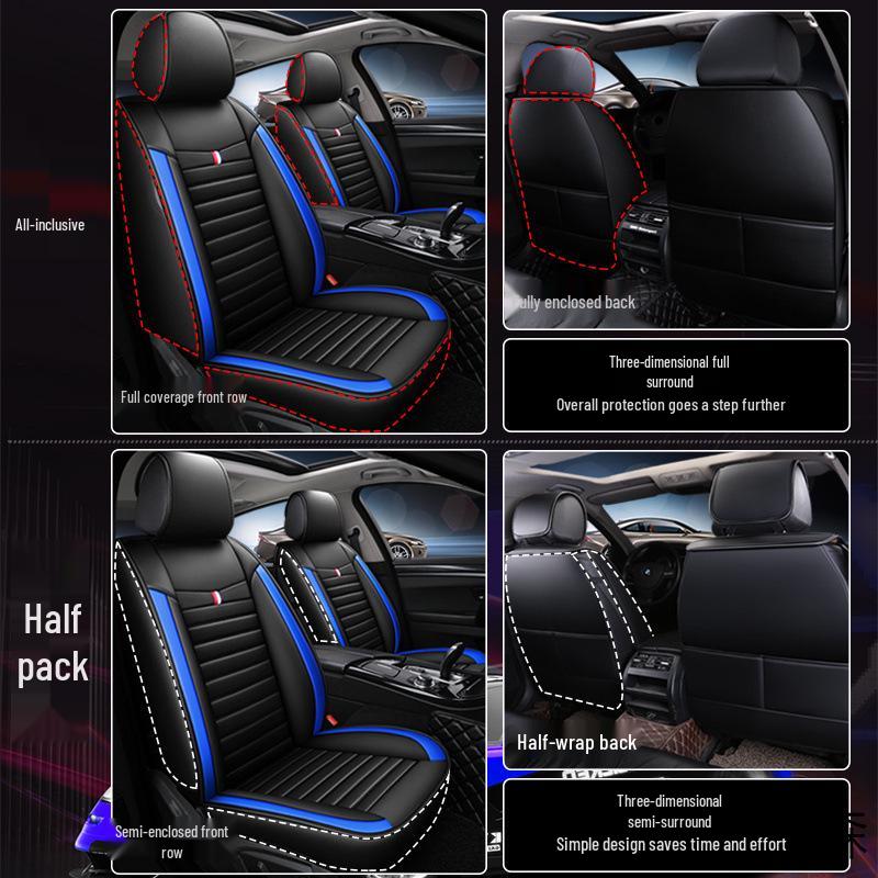 Universellt Cartoon-bilbarnstolsskydd i Läder - Alla Årstider, Full Täckning