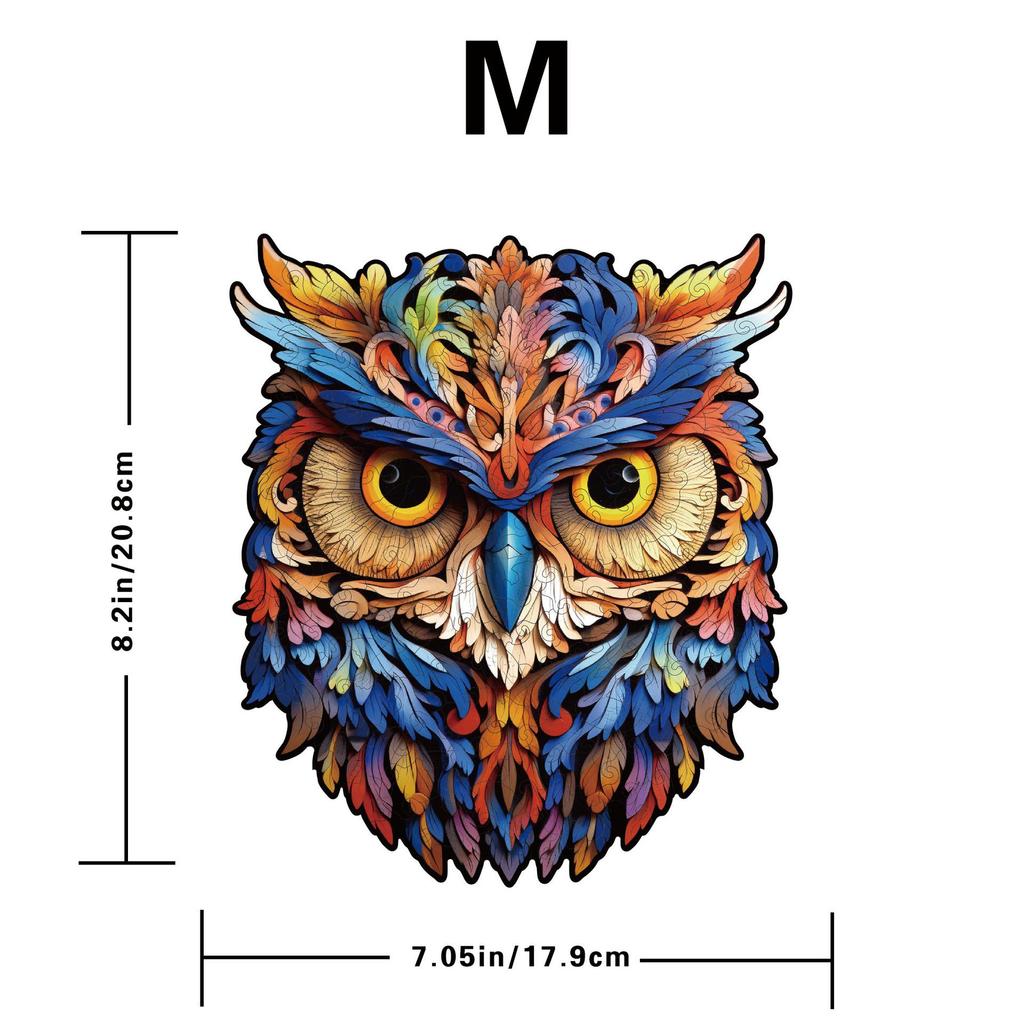Cross-Border Wooden Owl Irregular Jigsaw Puzzle - Youth Educational Toy