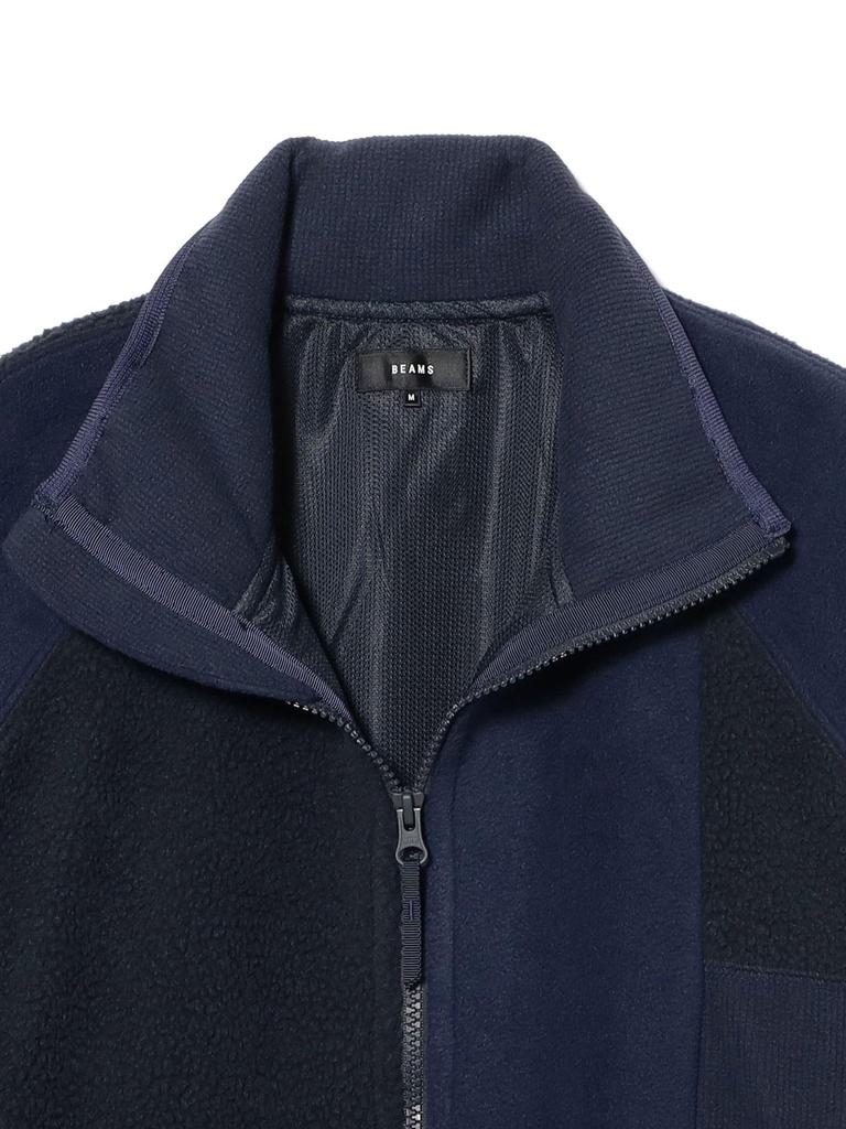 Beams Wide Fit Fleece Size S 3 Types Available Men's Blouson, Navy, (11183303147),